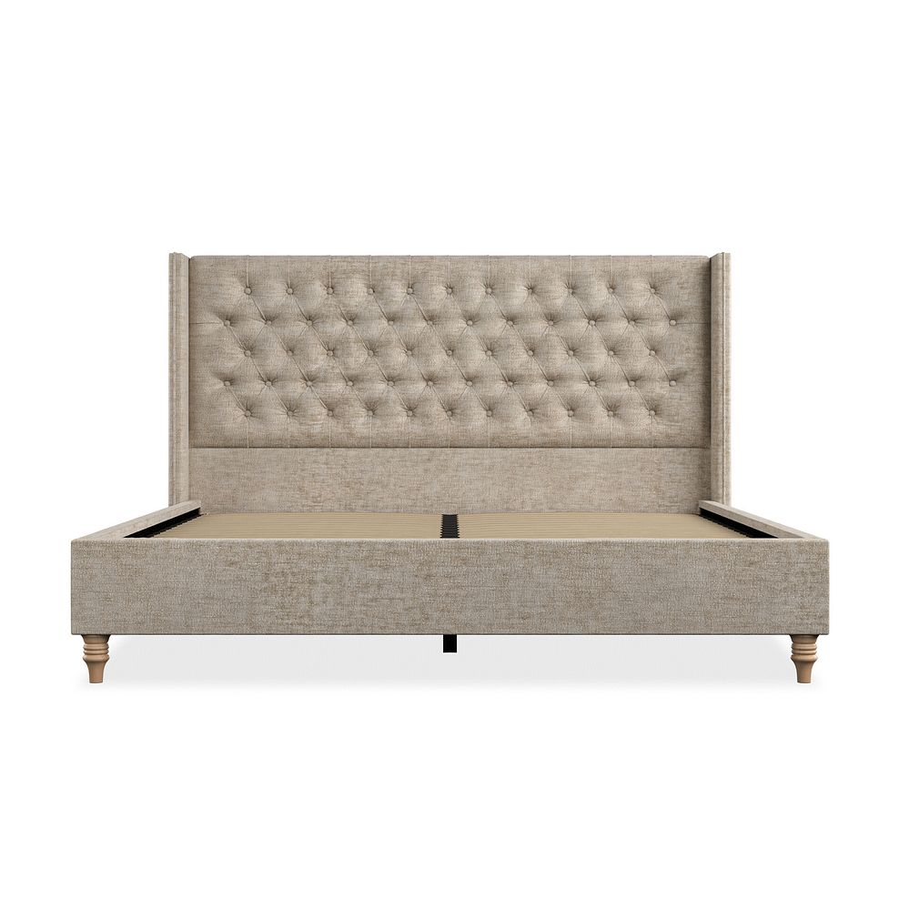 Wycombe Super King-Size Bed with Winged Headboard in Brooklyn Fabric - Quill Grey 3