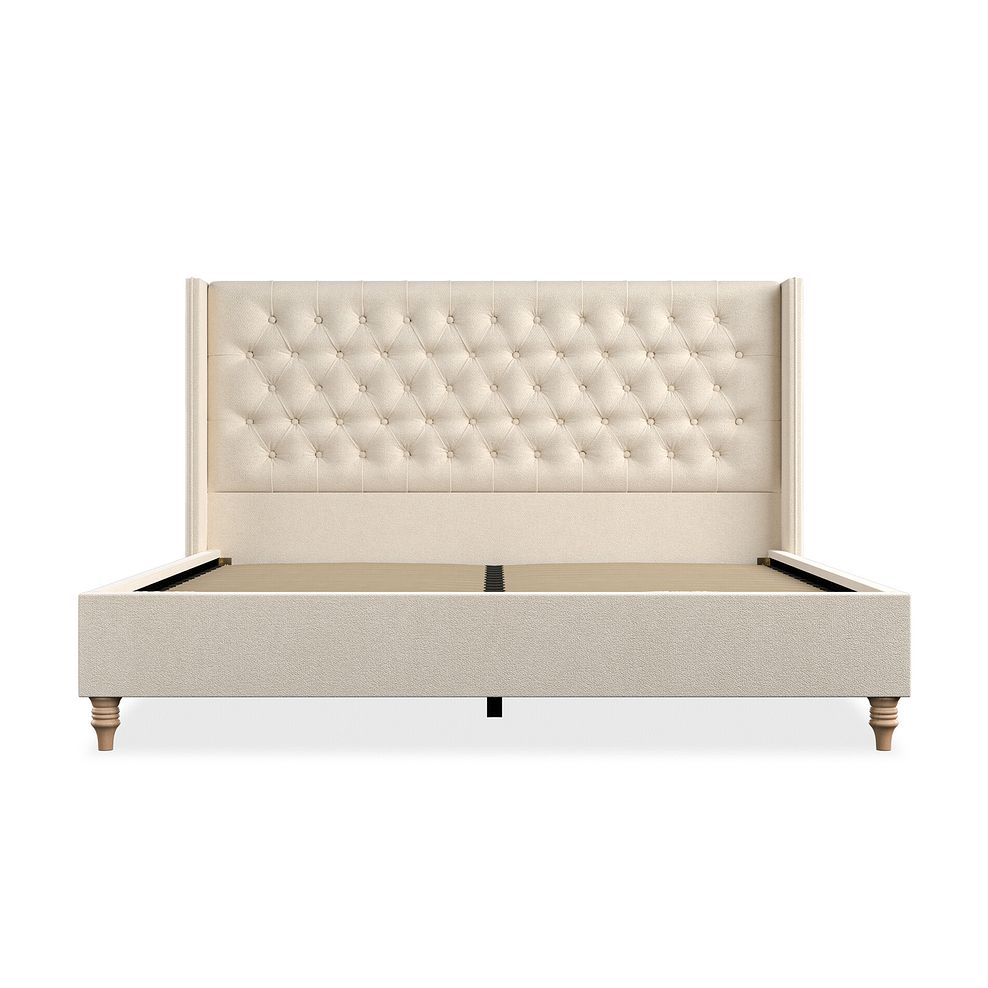 Wycombe Super King-Size Bed with Winged Headboard in Venice Fabric - Cream 3