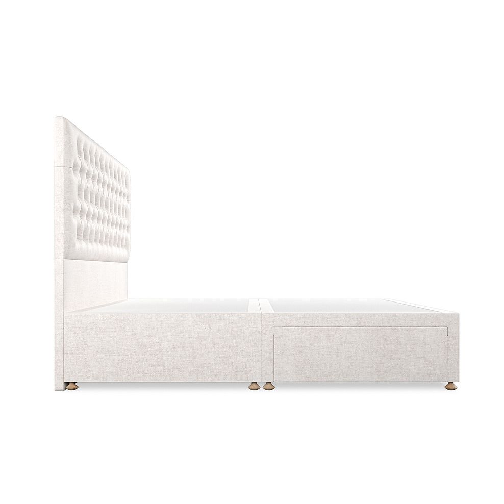 Wycombe Super King-Size Divan in Brooklyn Fabric - Lace White 4