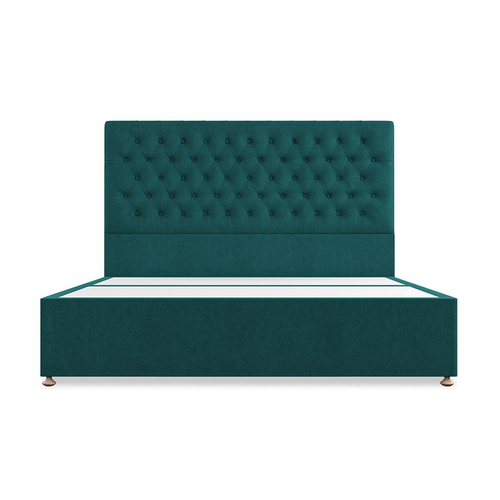 Wycombe Super King-Size Divan in Venice Fabric - Teal 3