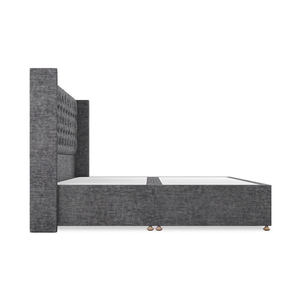 Wycombe Super King-Size Divan with Winged Headboard in Brooklyn Fabric - Asteroid Grey 4