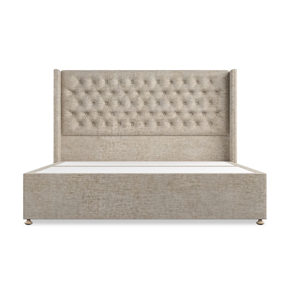 Wycombe Super King-Size Divan with Winged Headboard in Brooklyn Fabric - Quill Grey 3