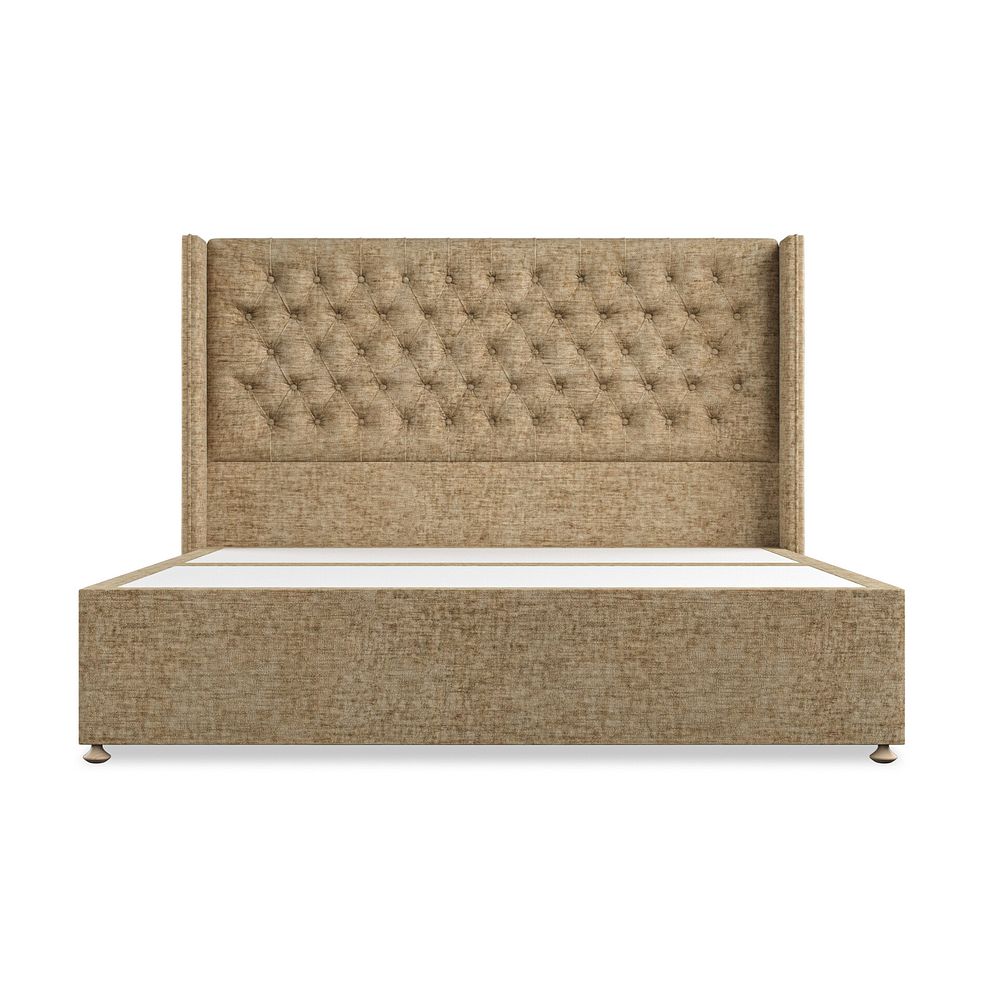 Wycombe Super King-Size Divan with Winged Headboard in Brooklyn Fabric - Saturn Mink 3