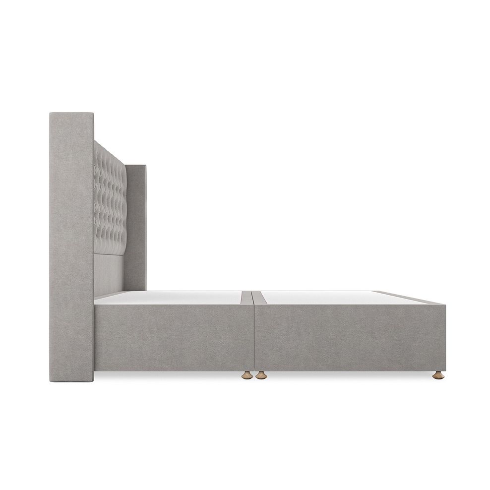 Wycombe Super King-Size Divan with Winged Headboard in Venice Fabric - Grey 4