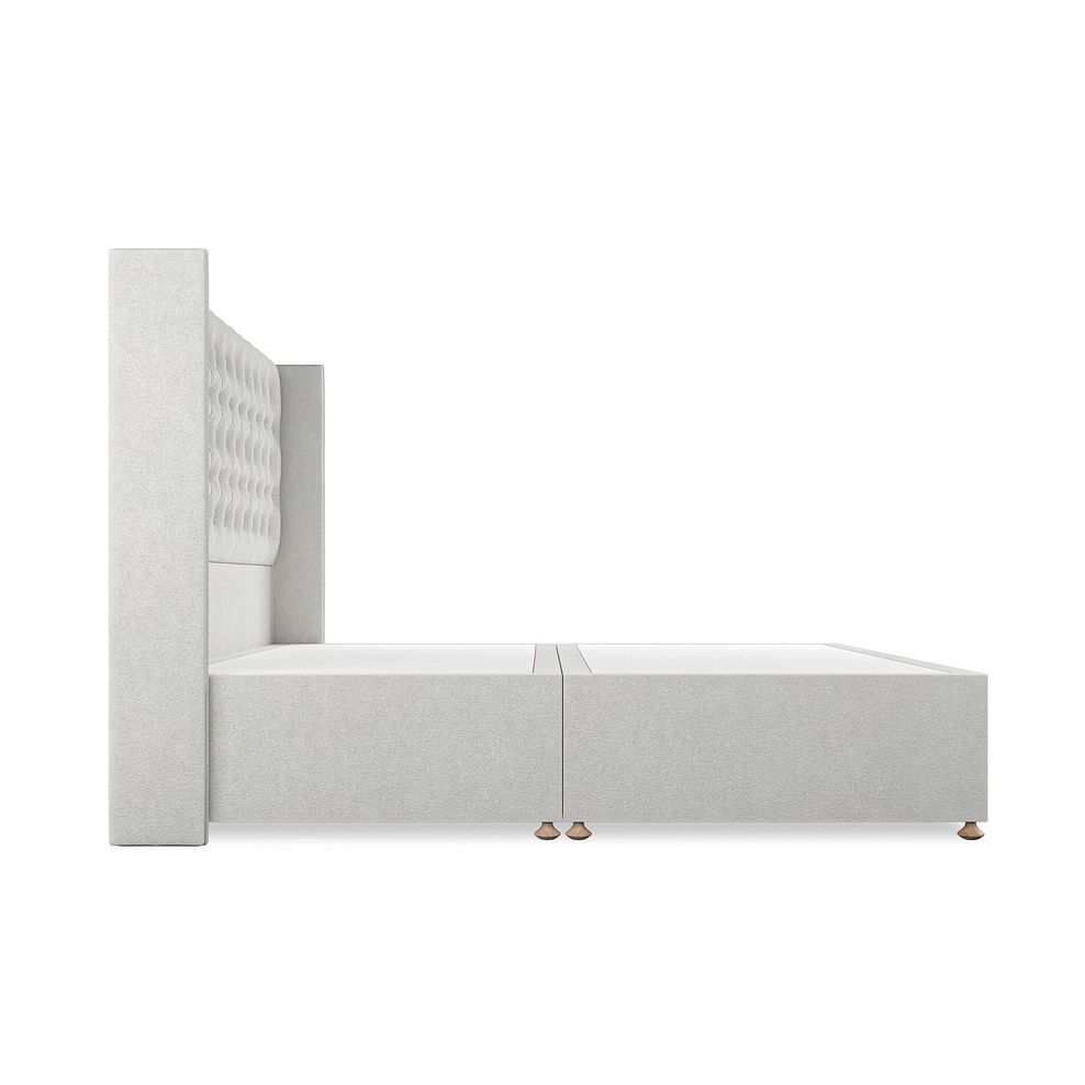 Wycombe Super King-Size Divan with Winged Headboard in Venice Fabric - Silver 4