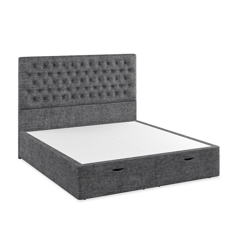 Wycombe Super King-Size Ottoman Storage Bed in Brooklyn Fabric - Asteroid Grey 2