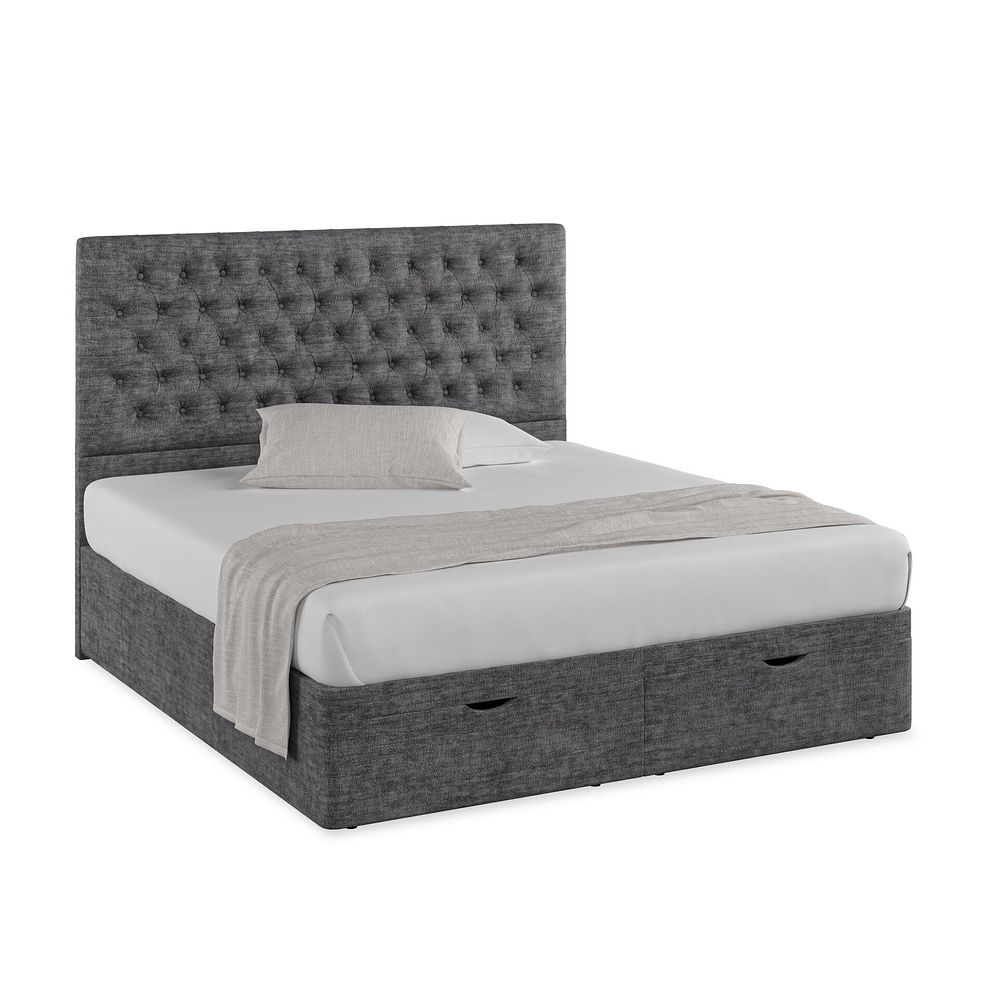 Wycombe Super King-Size Ottoman Storage Bed in Brooklyn Fabric - Asteroid Grey 1