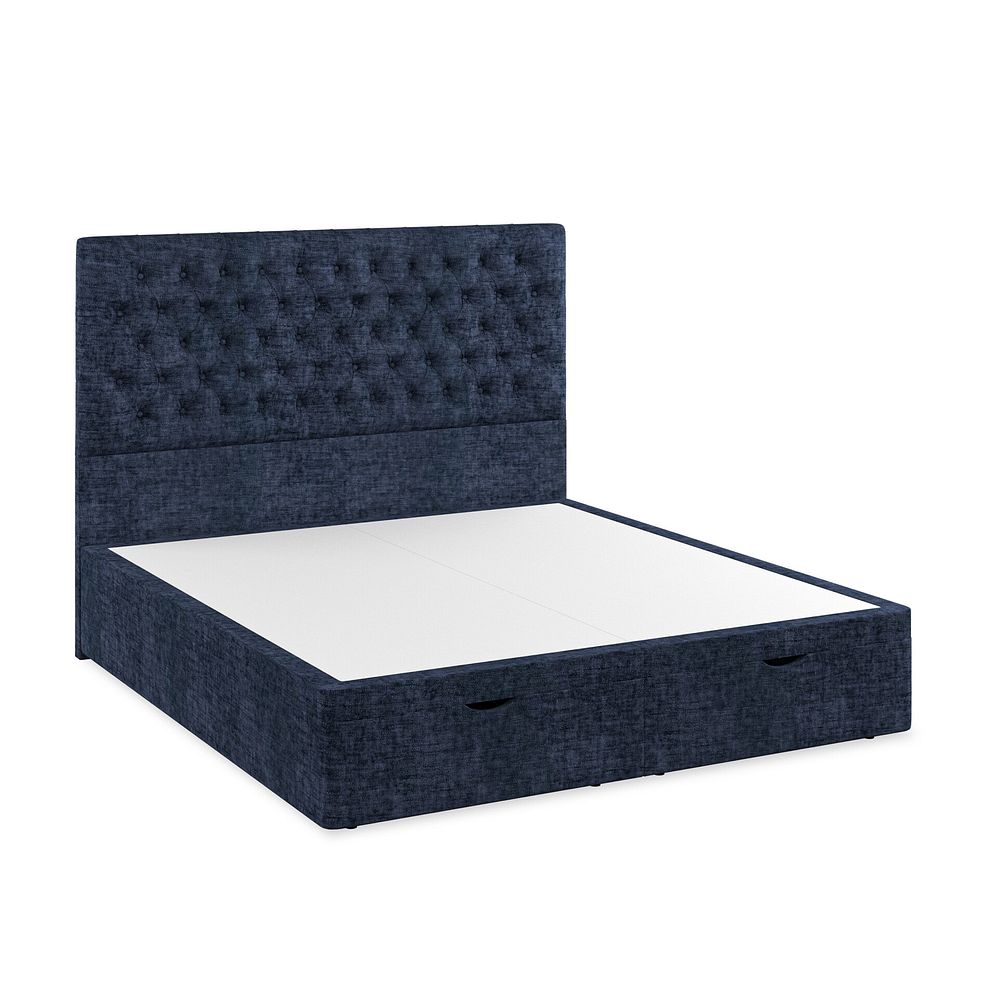 Wycombe Super King-Size Ottoman Storage Bed in Brooklyn Fabric - Hummingbird Blue 2