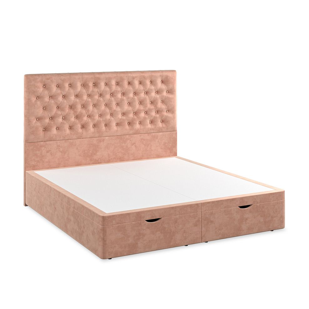 Wycombe Super King-Size Ottoman Storage Bed in Heritage Velvet - Powder Pink 2