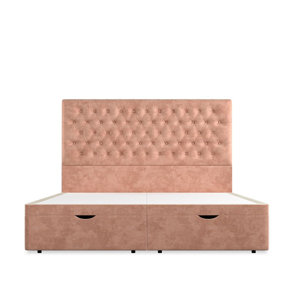 Wycombe Super King-Size Ottoman Storage Bed in Heritage Velvet - Powder Pink 3