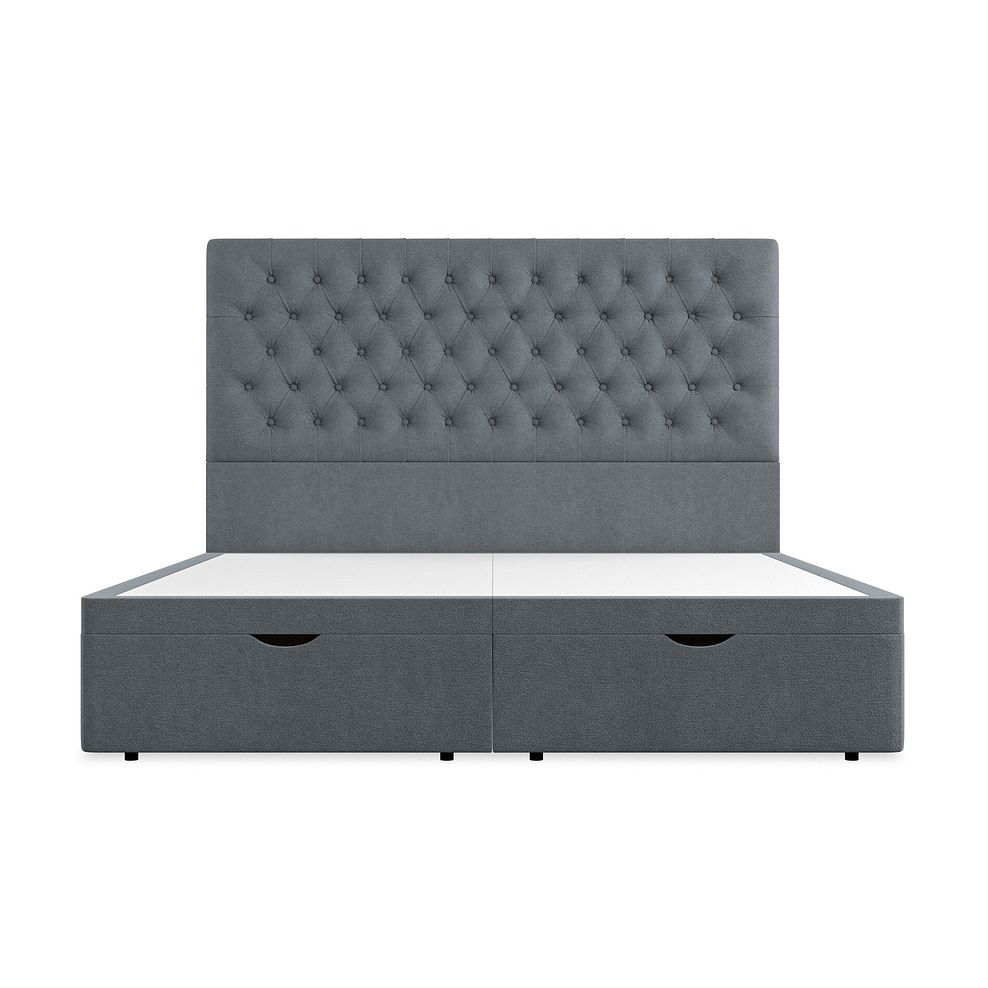 Wycombe Super King-Size Ottoman Storage Bed in Venice Fabric - Graphite 4