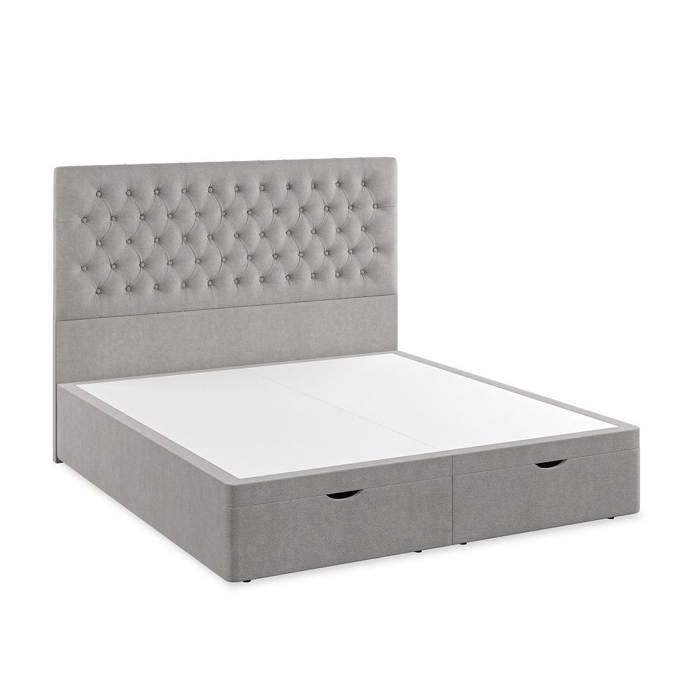 Wycombe Super King-Size Ottoman Storage Bed in Venice Fabric - Grey 2