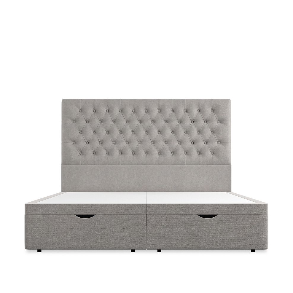 Wycombe Super King-Size Ottoman Storage Bed in Venice Fabric - Grey 3