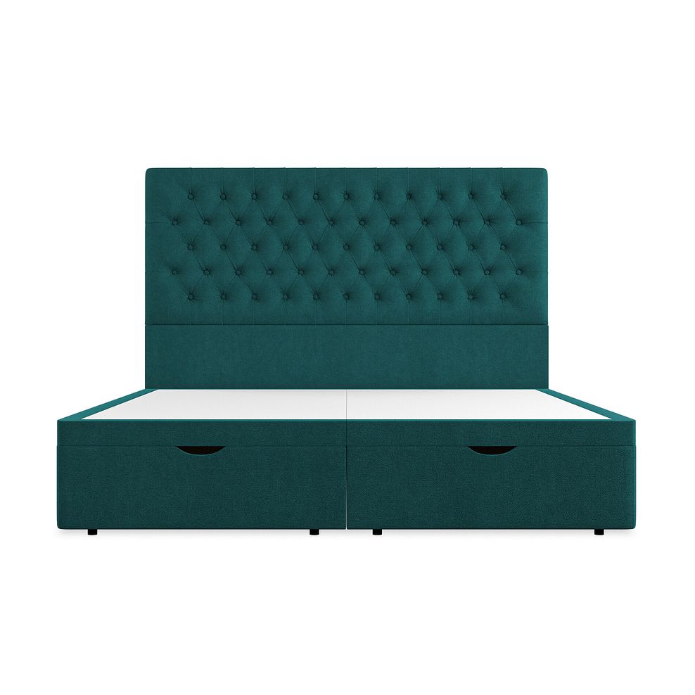 Wycombe Super King-Size Ottoman Storage Bed in Venice Fabric - Teal 4