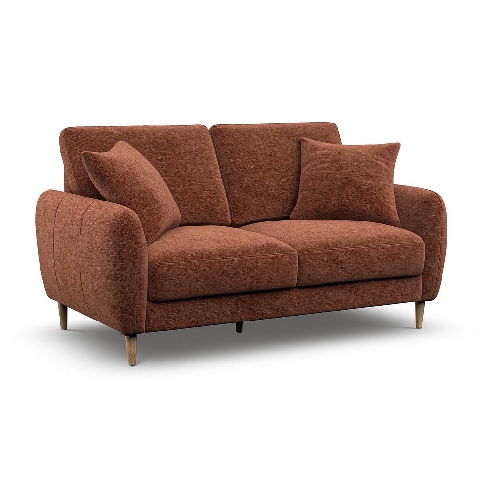 Zara 2 Seater Sofa in Arlan Copperwood Fabric 1