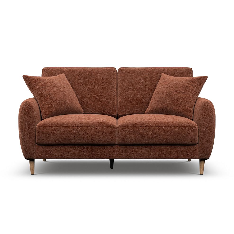 Zara 2 Seater Sofa in Arlan Copperwood Fabric 2