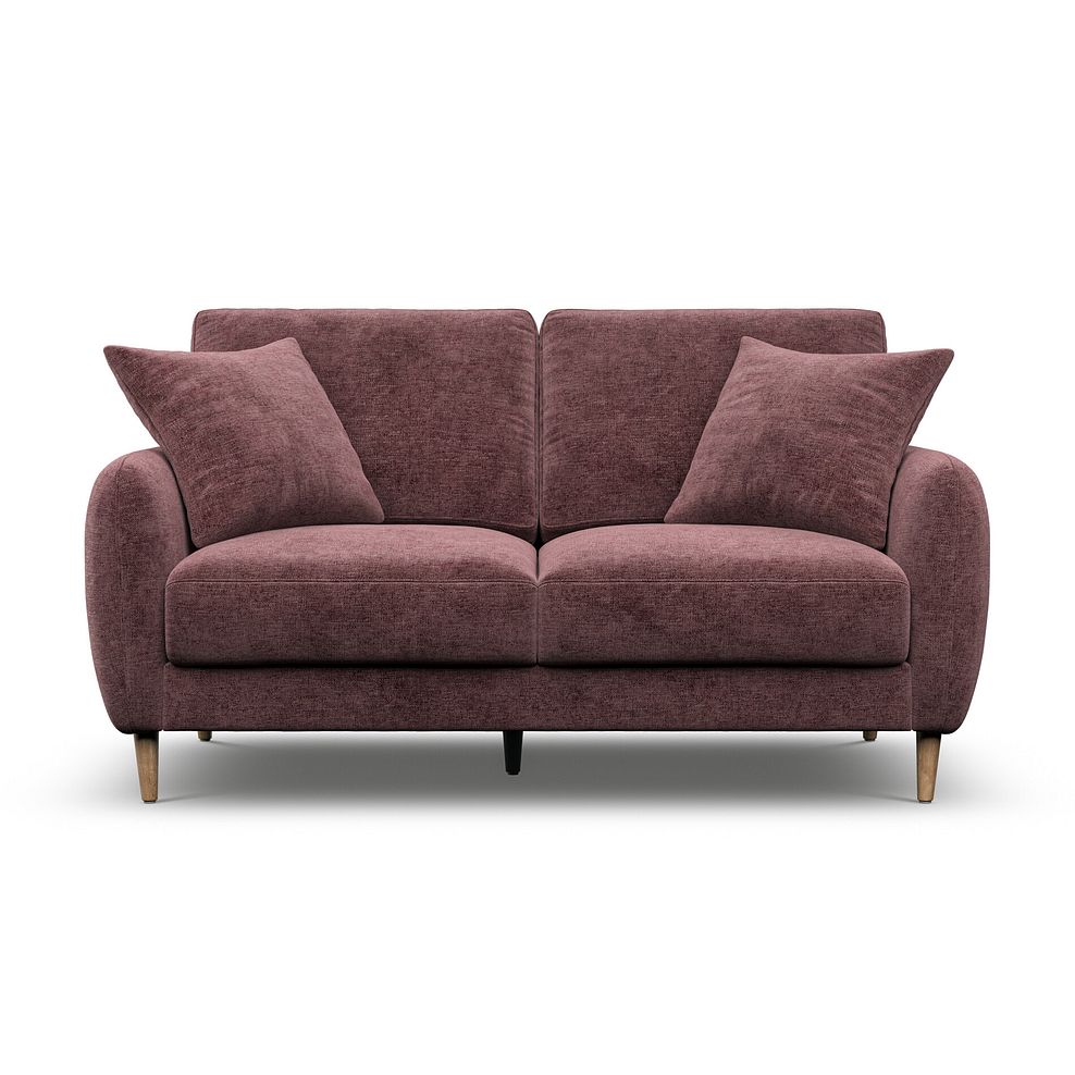 Zara 2 Seater Sofa in Arlan Rosewood Fabric 2