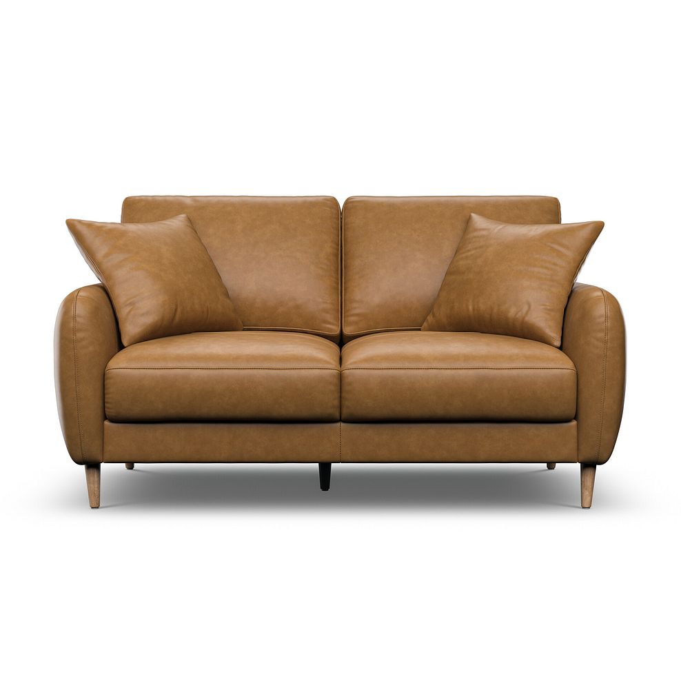 Zara 2 Seater Sofa in Brown Leather 2