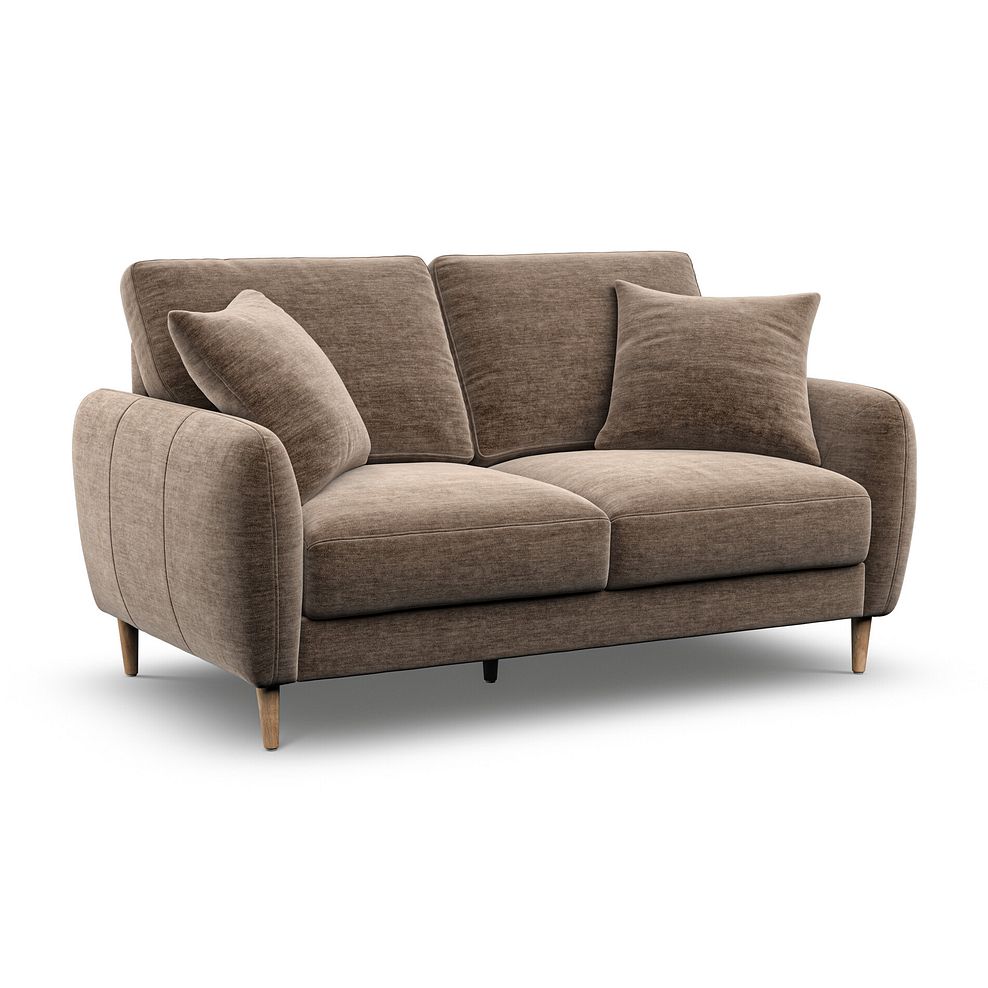 Zara 2 Seater Sofa in Canna Cocoa Fabric 1