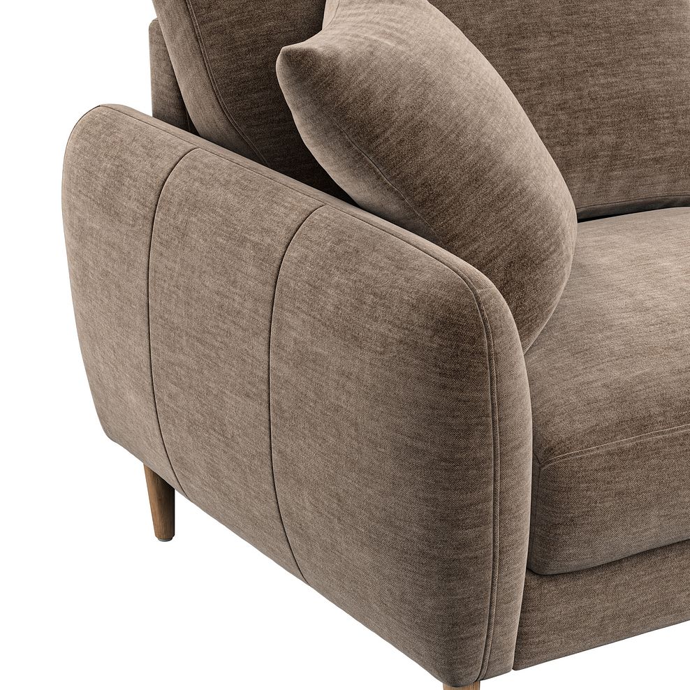 Zara 2 Seater Sofa in Canna Cocoa Fabric 6