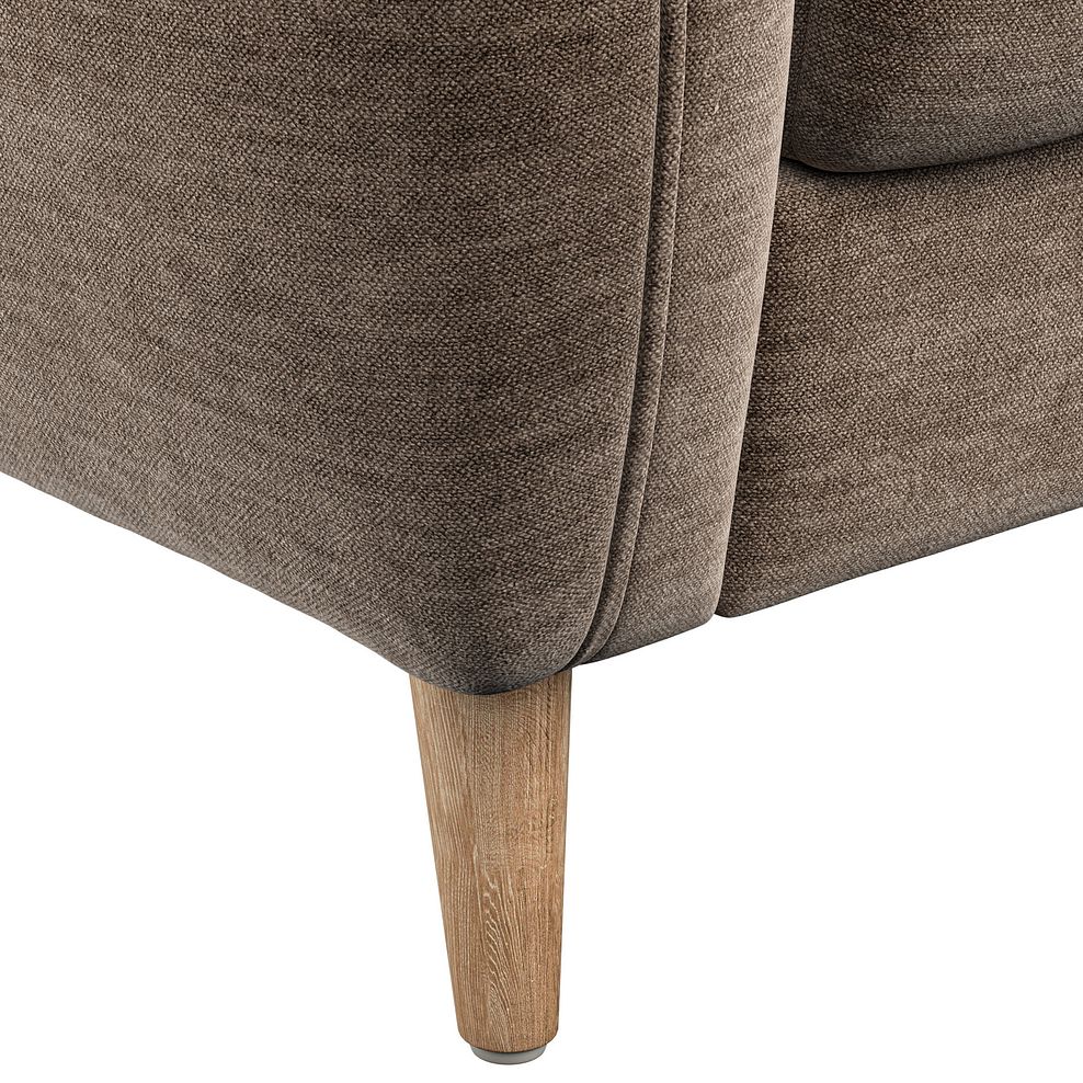 Zara 2 Seater Sofa in Canna Cocoa Fabric 8