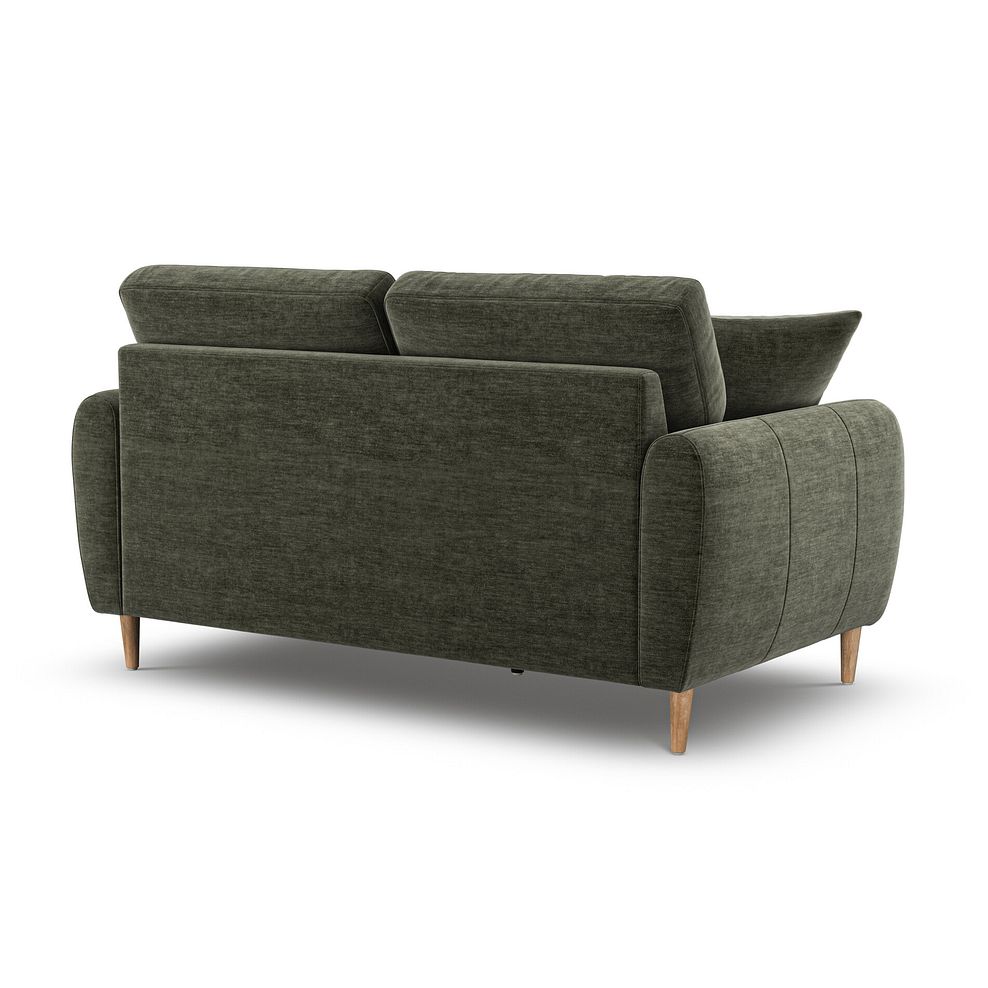 Zara 2 Seater Sofa in Canna Dark Green Fabric 3