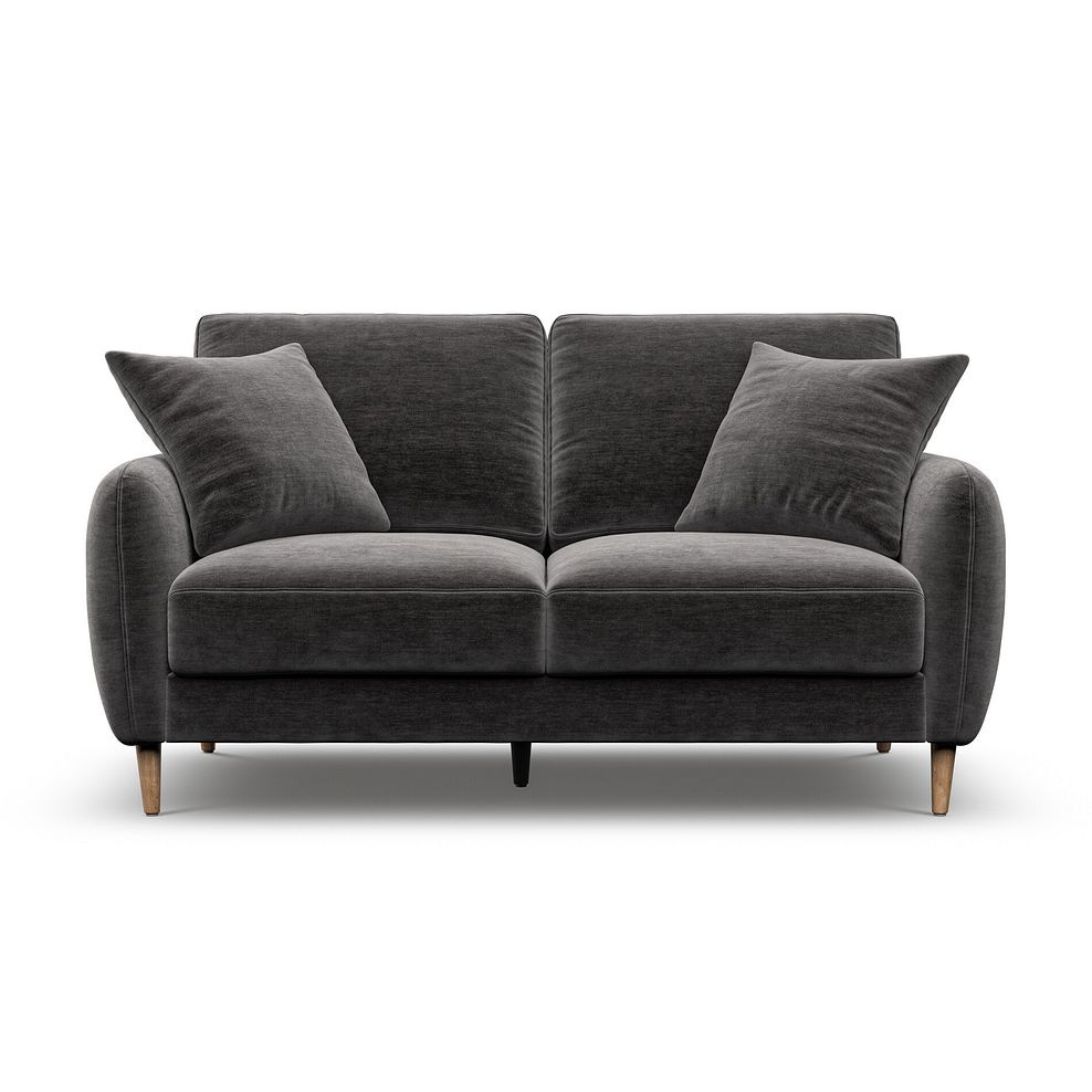 Zara 2 Seater Sofa in Canna Dark Grey Fabric 2