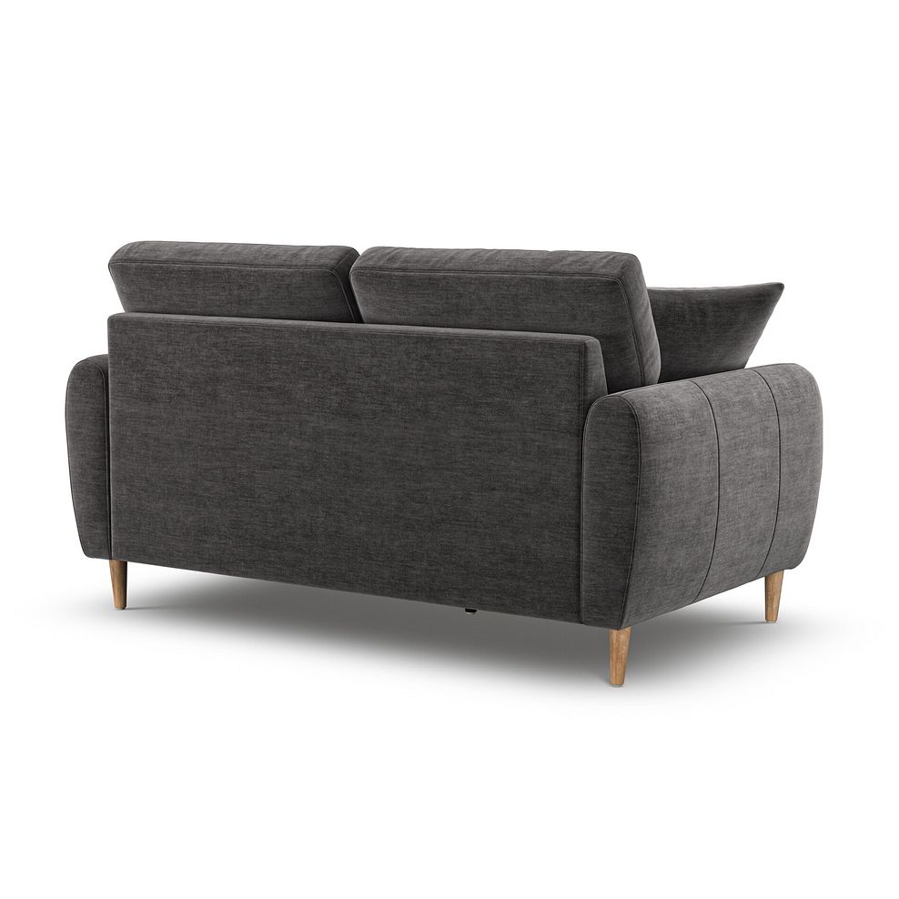 Zara 2 Seater Sofa in Canna Dark Grey Fabric 3
