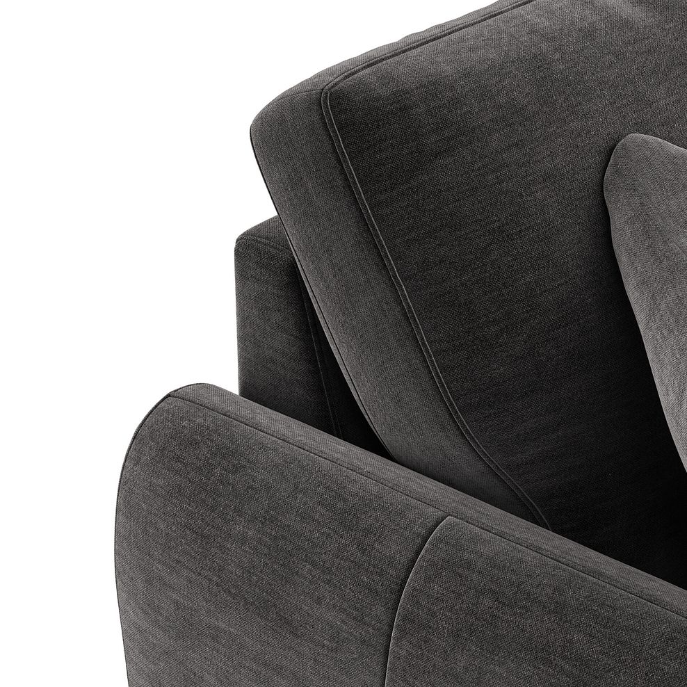 Zara 2 Seater Sofa in Canna Dark Grey Fabric 9