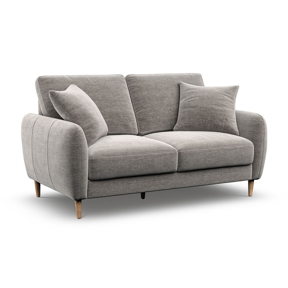Zara 2 Seater Sofa in Canna Grey Fabric 1