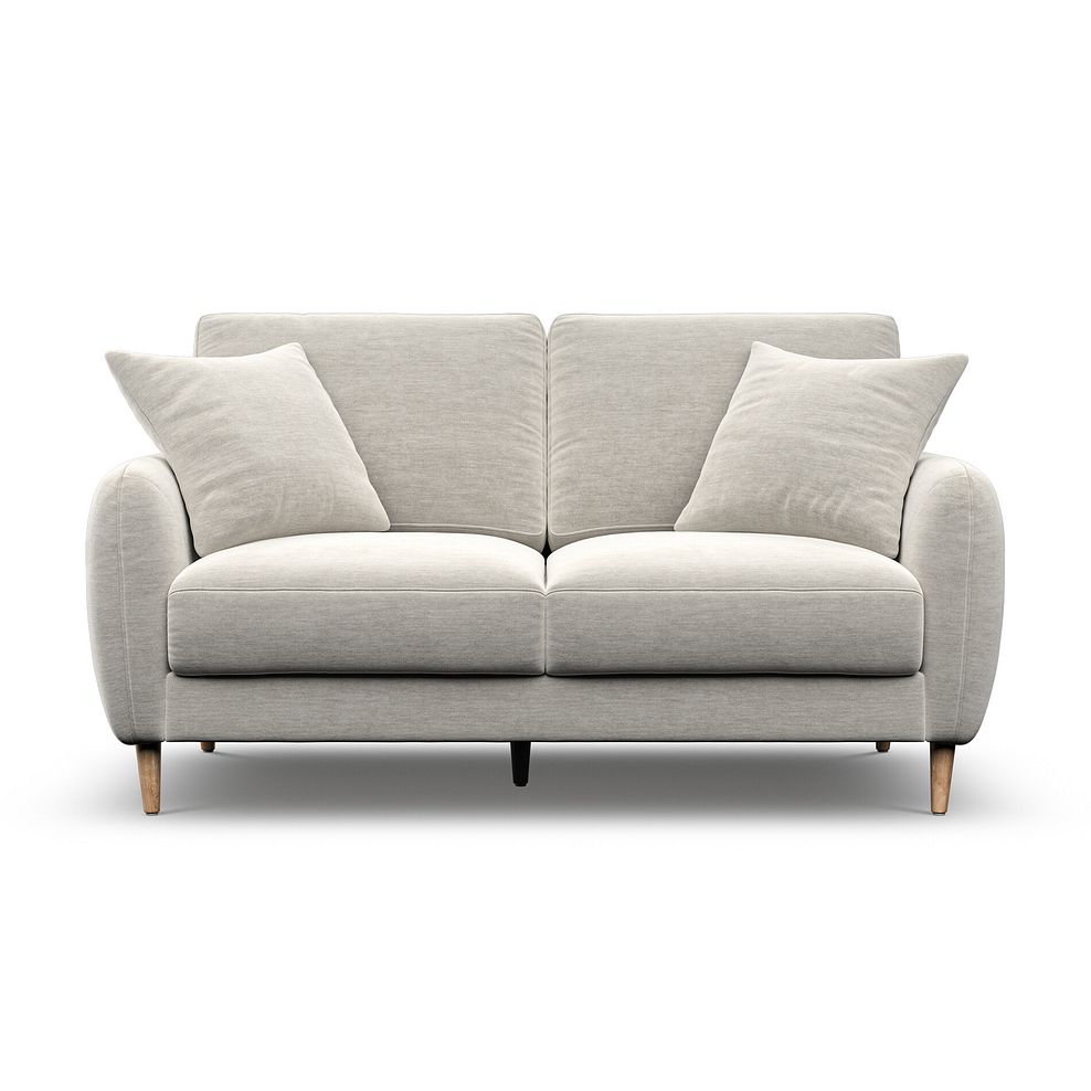 Zara 2 Seater Sofa in Canna Light Grey Fabric 2