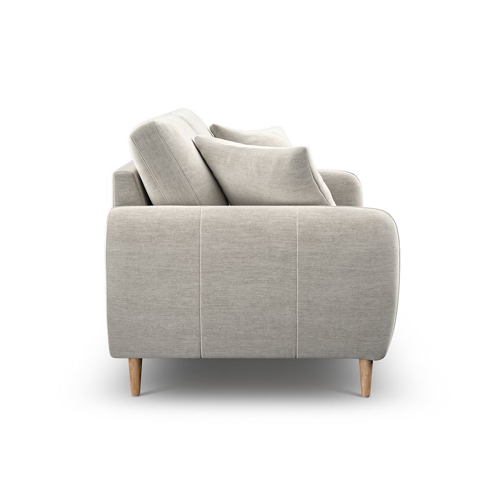 Zara 2 Seater Sofa in Canna Light Grey Fabric 5