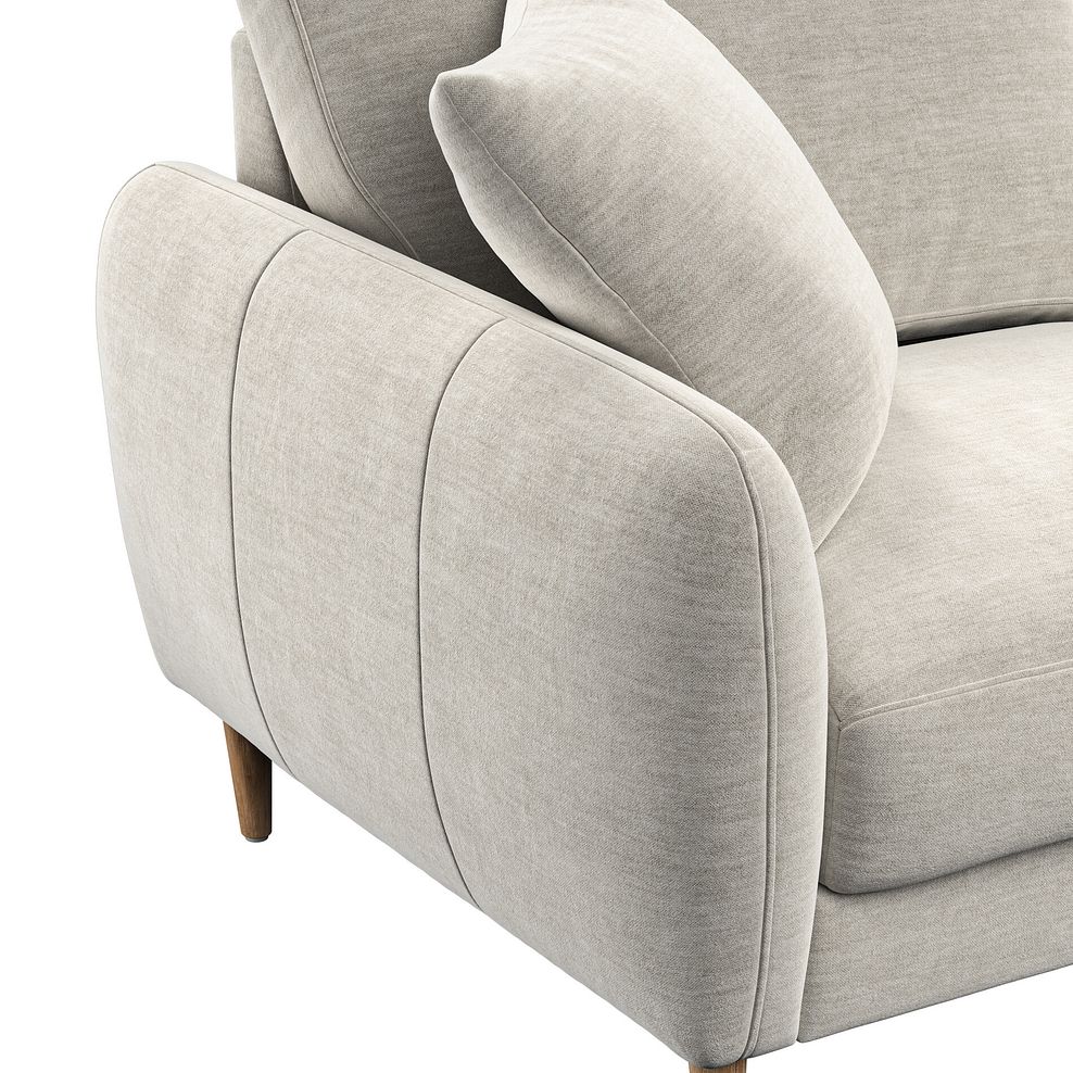 Zara 2 Seater Sofa in Canna Light Grey Fabric 6