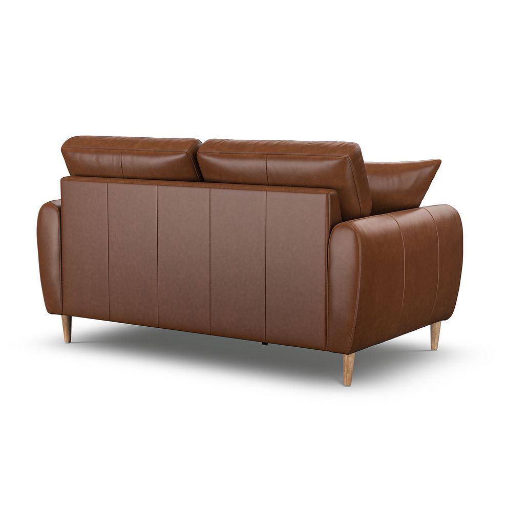 Zara 2 Seater Sofa in Chestnut Brown Leather 3