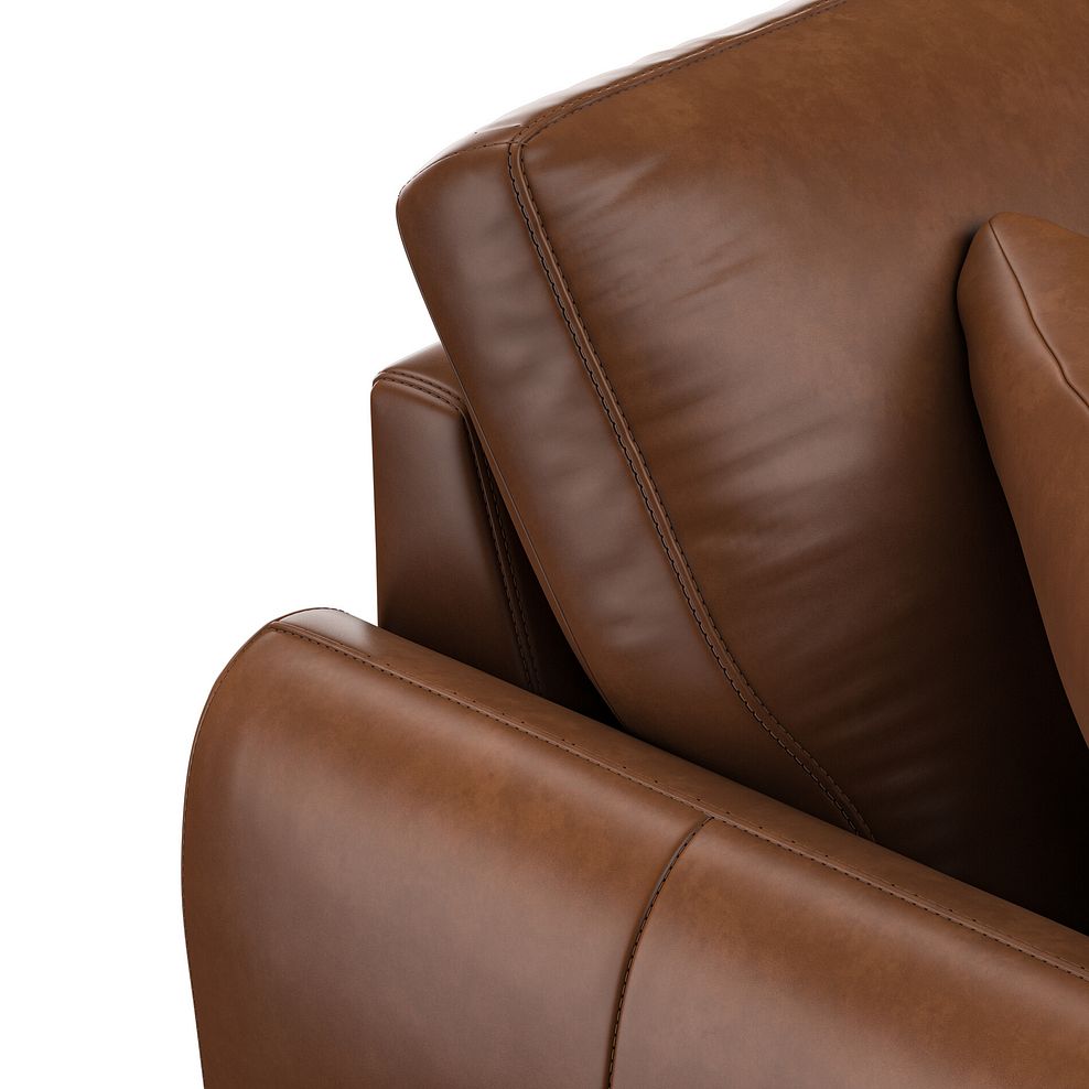 Zara 2 Seater Sofa in Chestnut Brown Leather 9