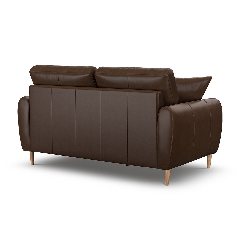 Zara 2 Seater Sofa in Dark Brown Leather 3