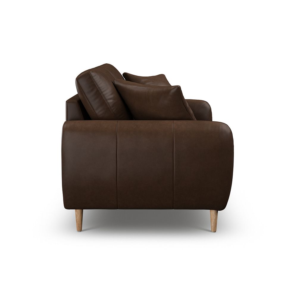 Zara 2 Seater Sofa in Dark Brown Leather 4