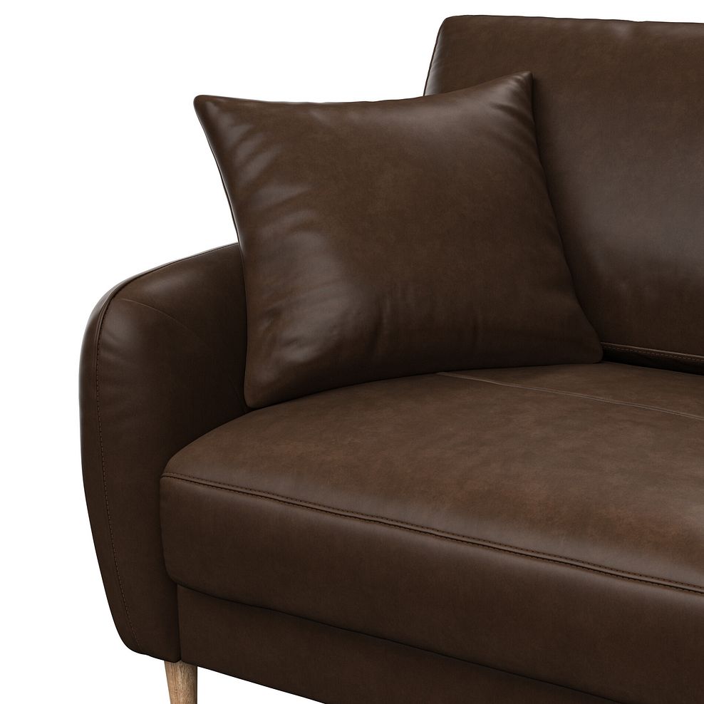 Zara 2 Seater Sofa in Dark Brown Leather 7
