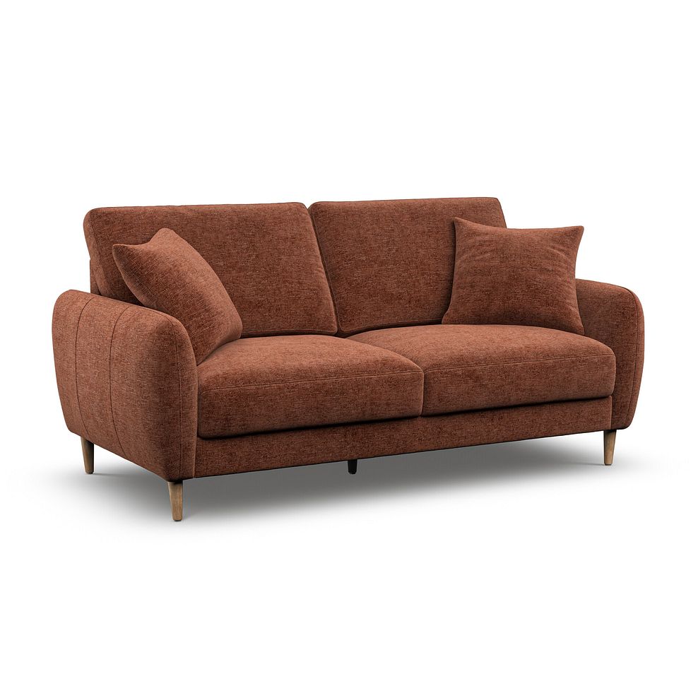 Zara 3 Seater Sofa in Arlan Copperwood  Fabric 2