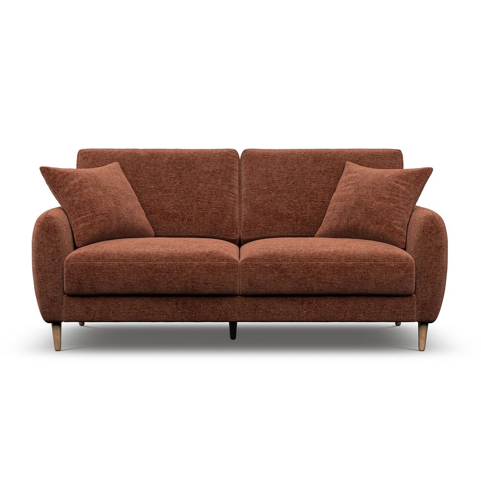 Zara 3 Seater Sofa in Arlan Copperwood  Fabric 3