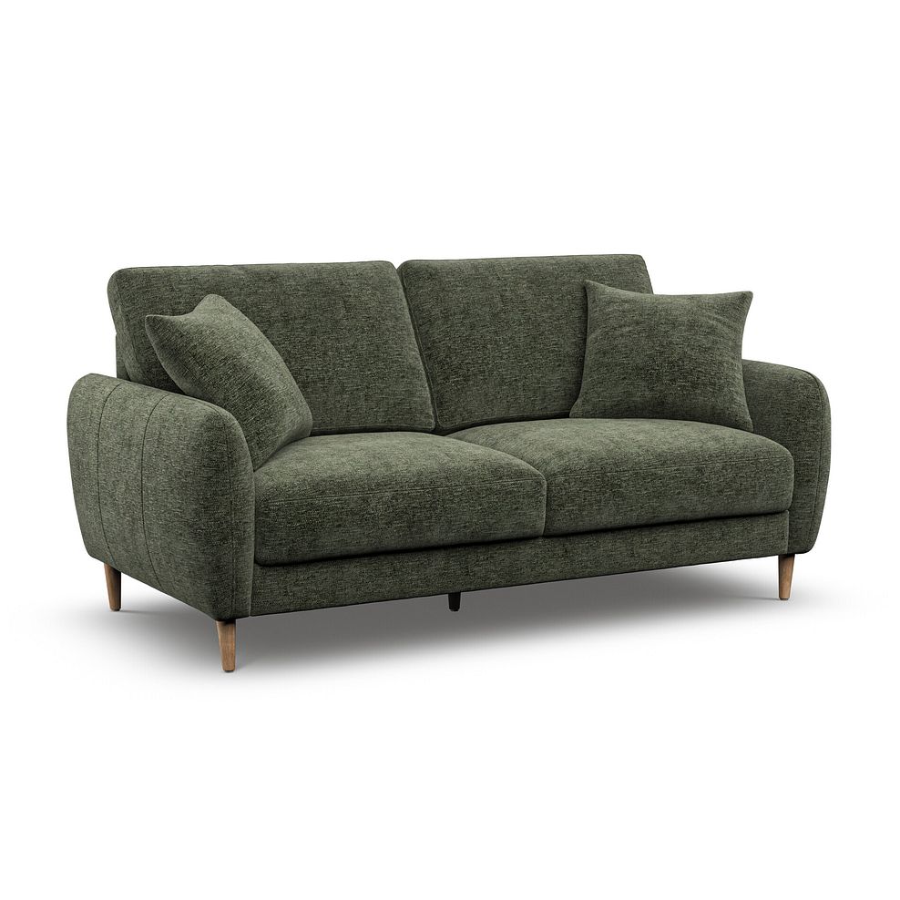 Zara 3 Seater Sofa in Arlan Mossy Fabric 1