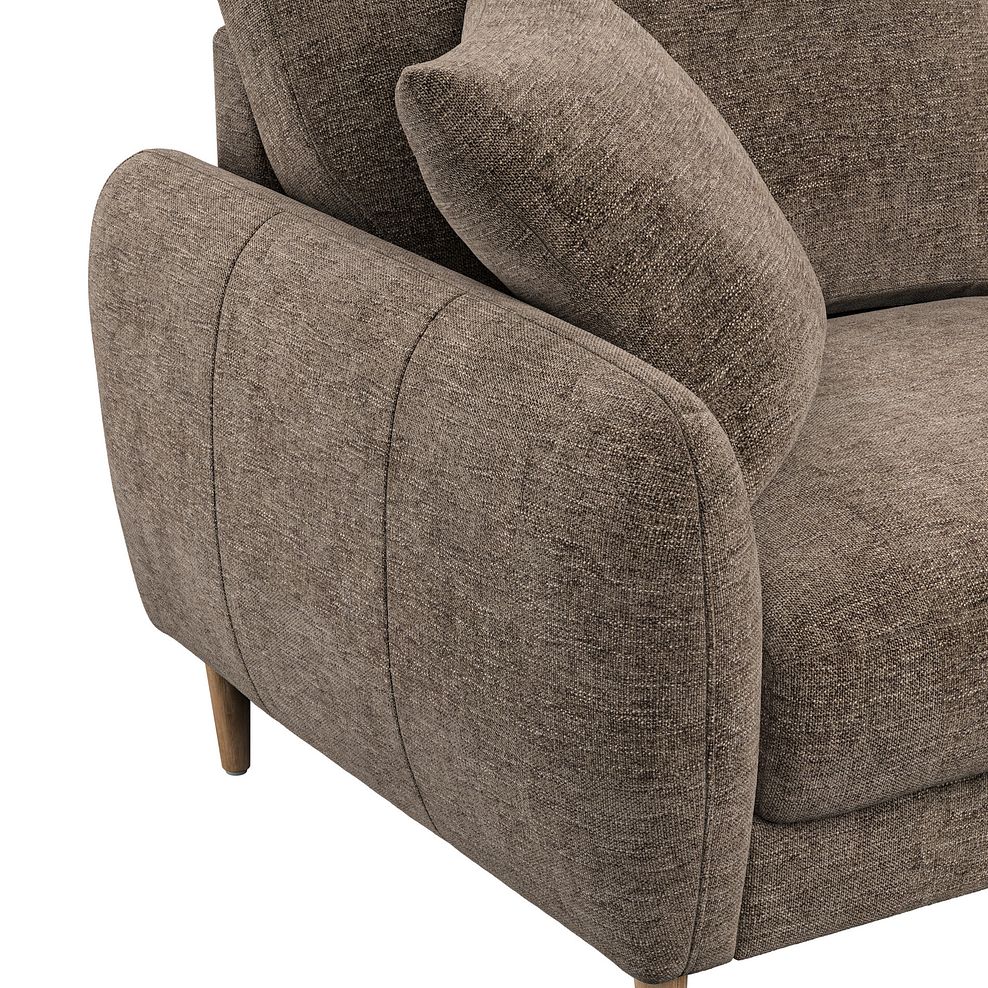 Zara 3 Seater Sofa in Arlan Smokestone Fabric 6