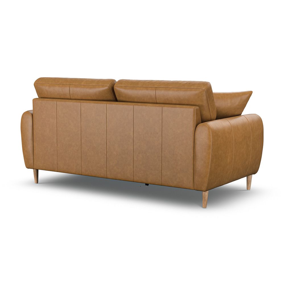 Zara 3 Seater Sofa in Brown Leather 3
