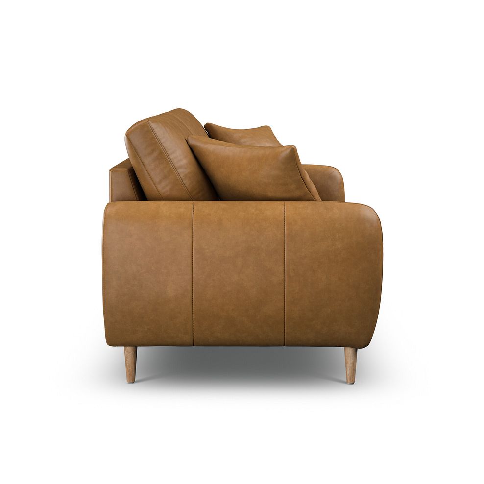 Zara 3 Seater Sofa in Brown Leather 5