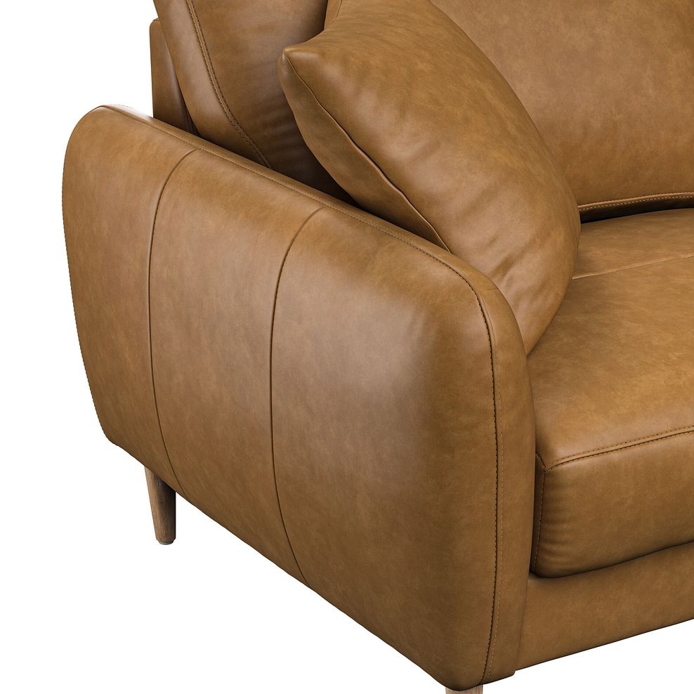 Zara 3 Seater Sofa in Brown Leather 6
