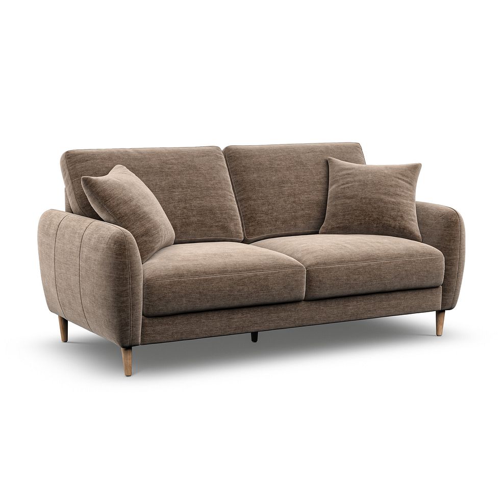 Zara 3 Seater Sofa in Canna Cocoa Fabric 1