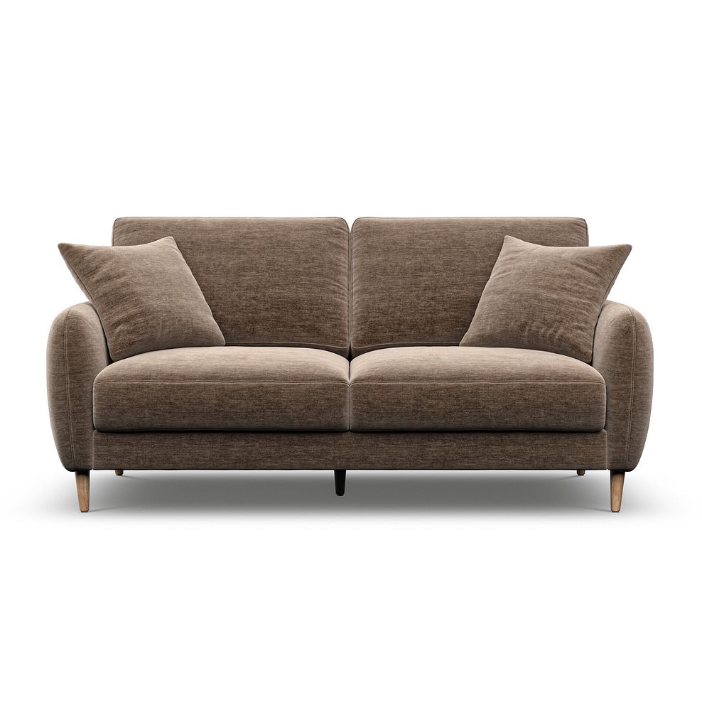 Zara 3 Seater Sofa in Canna Cocoa Fabric 2