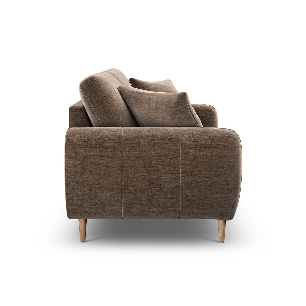 Zara 3 Seater Sofa in Canna Cocoa Fabric 5