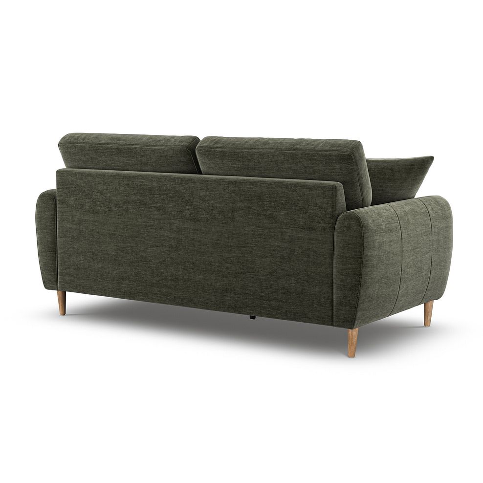 Zara 3 Seater Sofa in Canna Dark Green Fabric 3