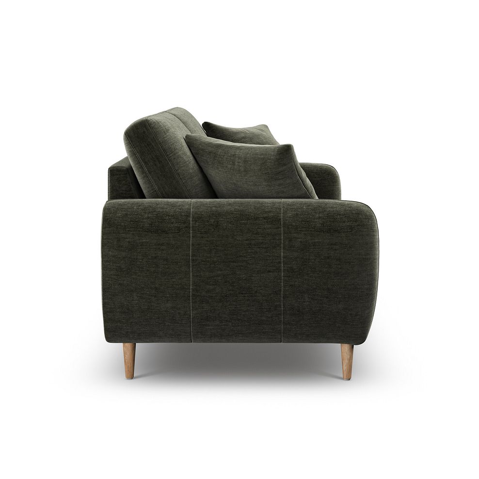 Zara 3 Seater Sofa in Canna Dark Green Fabric 5